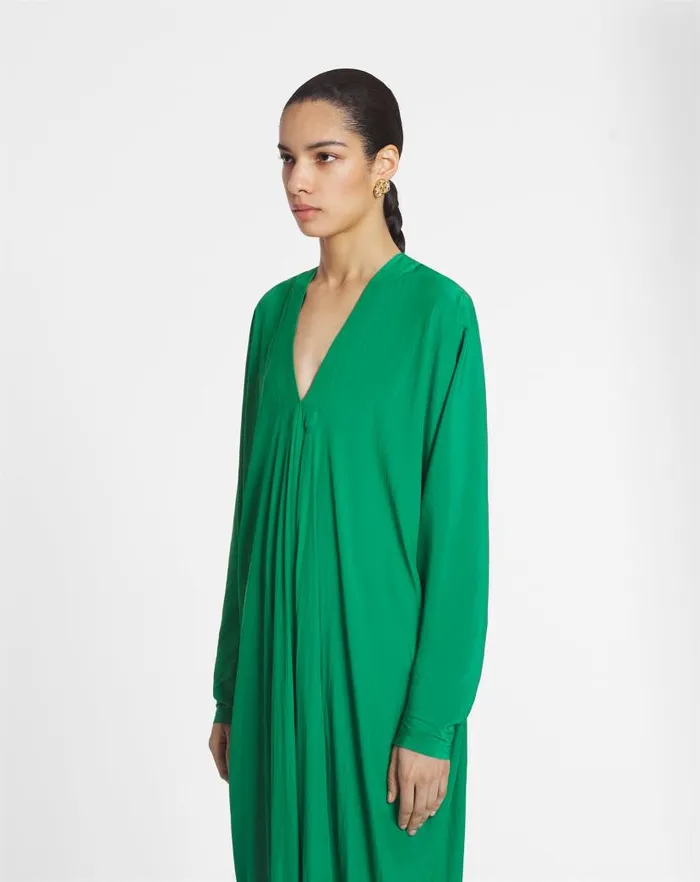 Women Lanvin Dresses Caftan Dress Emerald Green