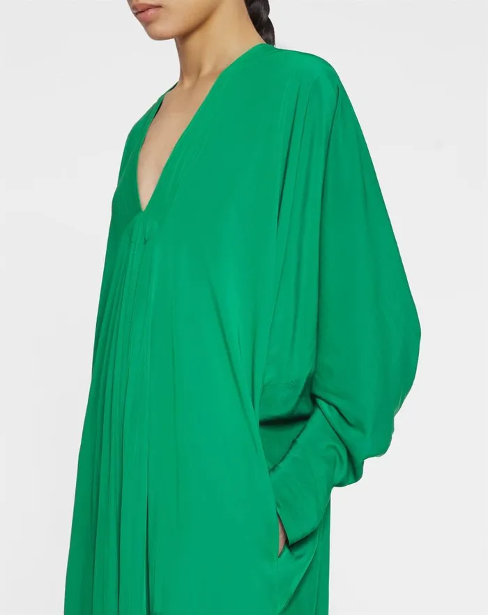Women Lanvin Dresses Caftan Dress Emerald Green