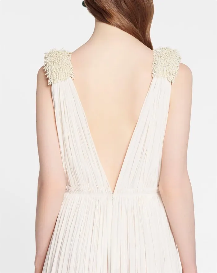 Women Lanvin Dresses Floor Length Evening Gown In Charmeuse Off White