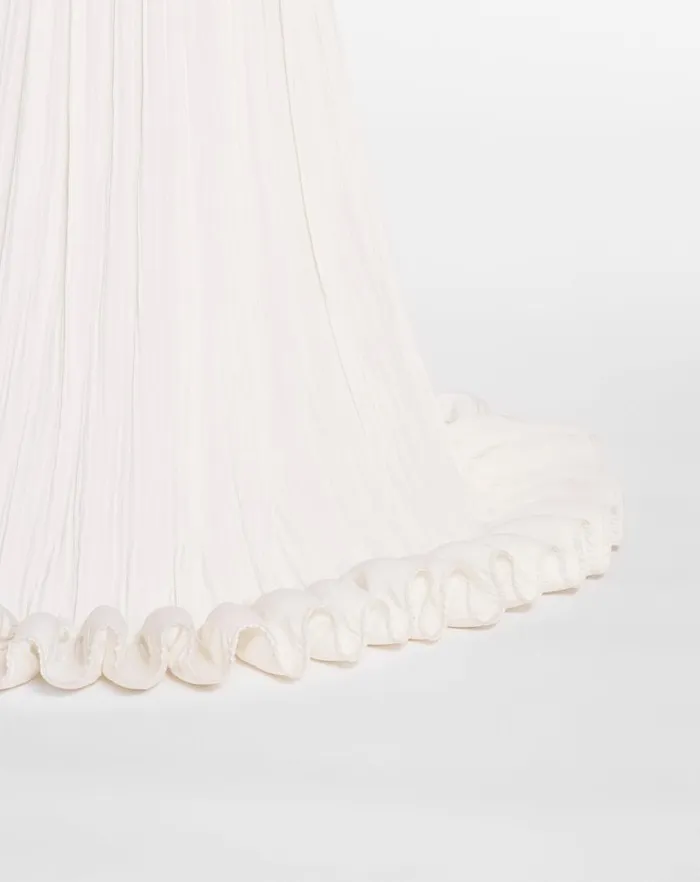 Women Lanvin Dresses Floor Length Evening Gown In Charmeuse Off White