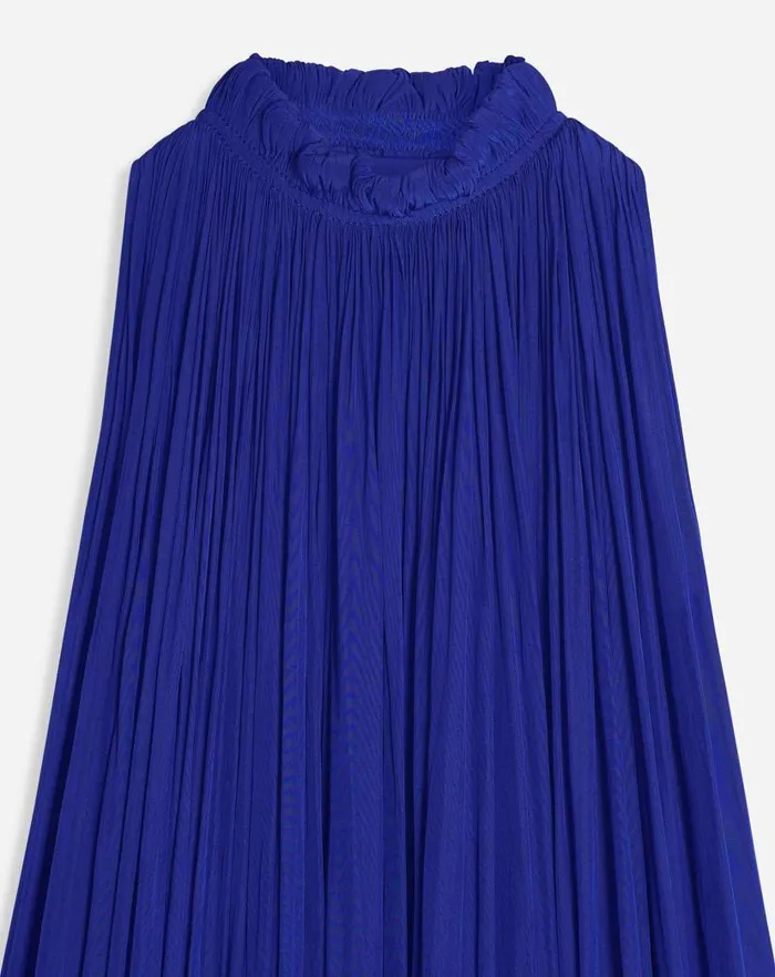 Women Lanvin Dresses Long Charmeuse Tribute Dress Indigo