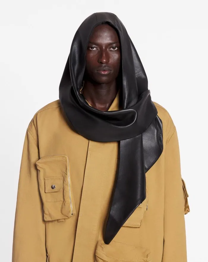 Women Lanvin Hats Lanvin X Future Leather Hood Black Women Lanvin Hats Lanvin X Future Leather Hood Black