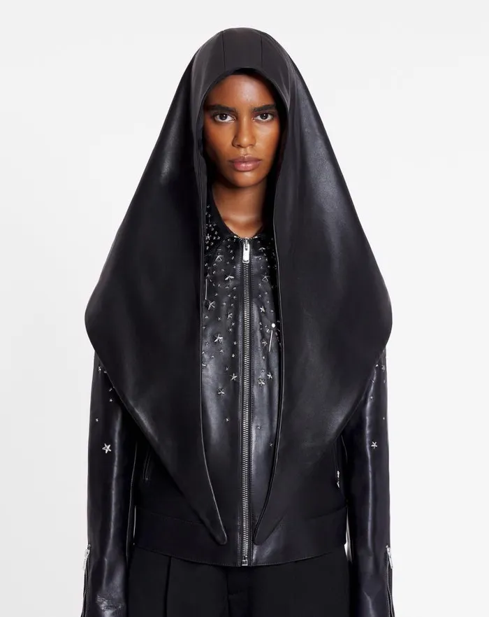 Women Lanvin Hats Lanvin X Future Leather Hood Black Women Lanvin Hats Lanvin X Future Leather Hood Black