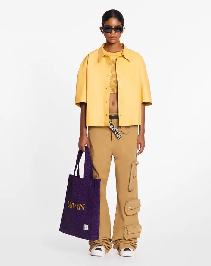 Women Lanvin Pants Lanvin X Future Wideleg Utility Pants Sand Women Lanvin Pants Lanvin X Future Wideleg Utility Pants Sand