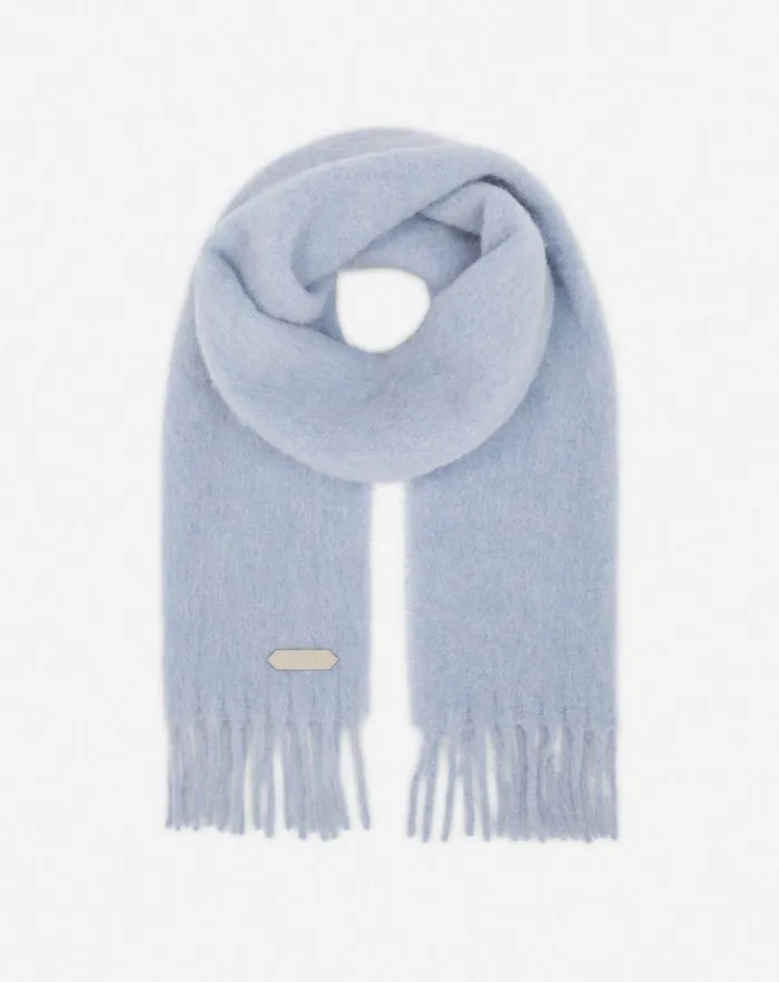 Women Lanvin Silks and Scarves Lanvin Fringed Scarf In Wool Newlanvin Blue Women Lanvin Silks and Scarves Lanvin Fringed Scarf In Wool Newlanvin Blue