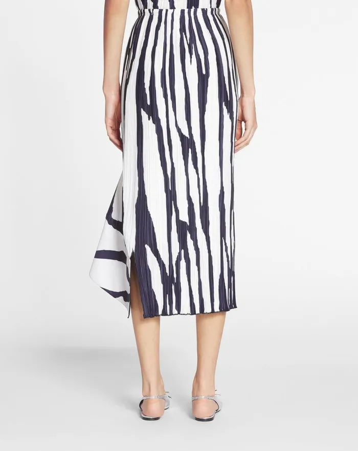 Women Lanvin Skirts and Shorts Printed Pleated Midi Skirt Whitejapanese Ink Women Lanvin Skirts and Shorts Printed Pleated Midi Skirt Whitejapanese Ink