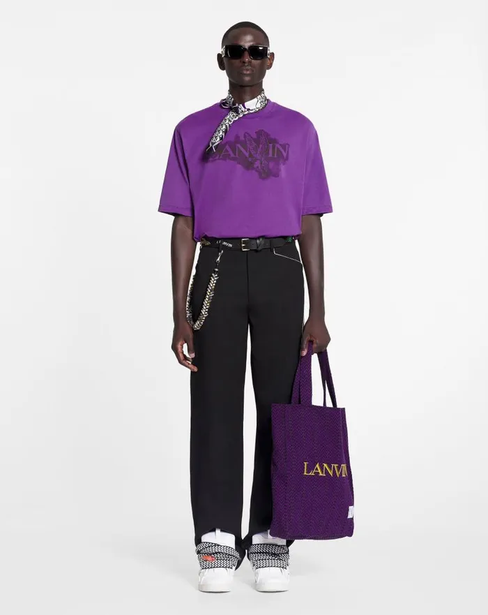 Women Lanvin TShirts and Sweatshirts Lanvin X Future Classic Eagle Print Tshirt Purple Reign Women Lanvin TShirts and Sweatshirts Lanvin X Future Classic Eagle Print Tshirt Purple Reign