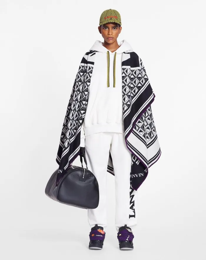 Women Lanvin TShirts and Sweatshirts Lanvin X Future Unisex Oversized Curb Laces White Mustang