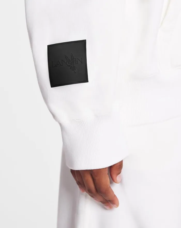 Women Lanvin TShirts and Sweatshirts Lanvin X Future Unisex Oversized Curb Laces White Mustang