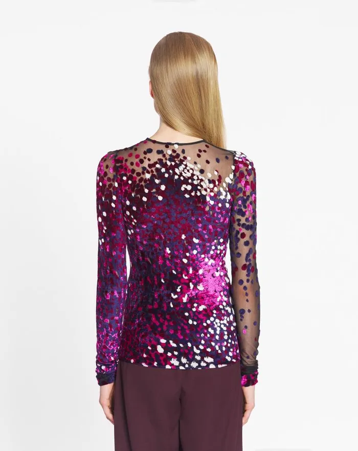 Women Lanvin Tops Devoured Jersey Top Fuchsiajapanese Ink Women Lanvin Tops Devoured Jersey Top Fuchsiajapanese Ink