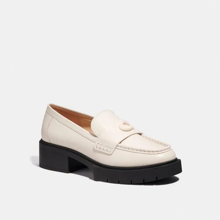 Women Leah Loafer Chalk Coach Flats and Loafers