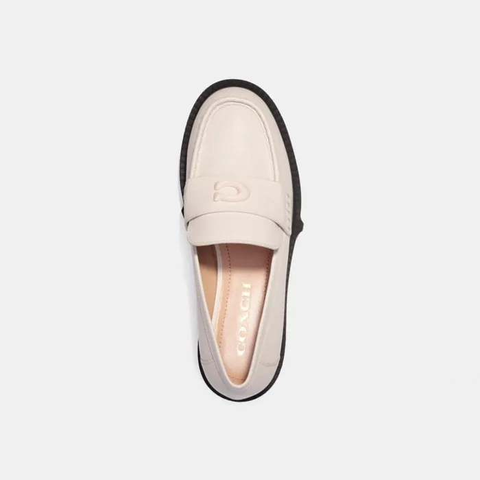 Women Leah Loafer Chalk Coach Flats and Loafers