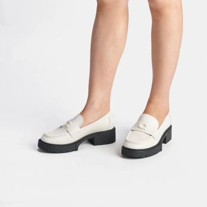 Women Leah Loafer Chalk Coach Flats and Loafers