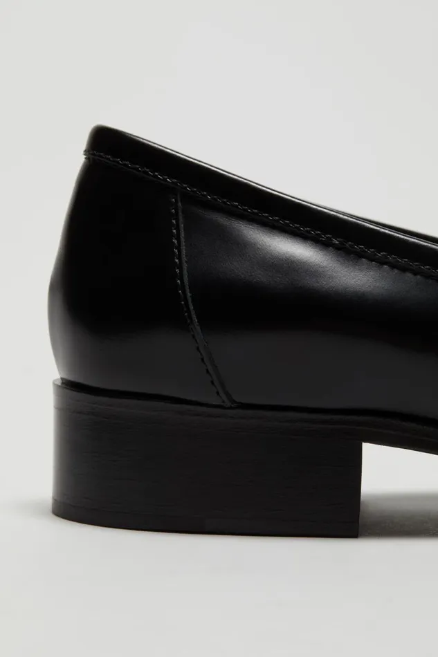 Women Leather Loafers Black Acne Studios Shoes