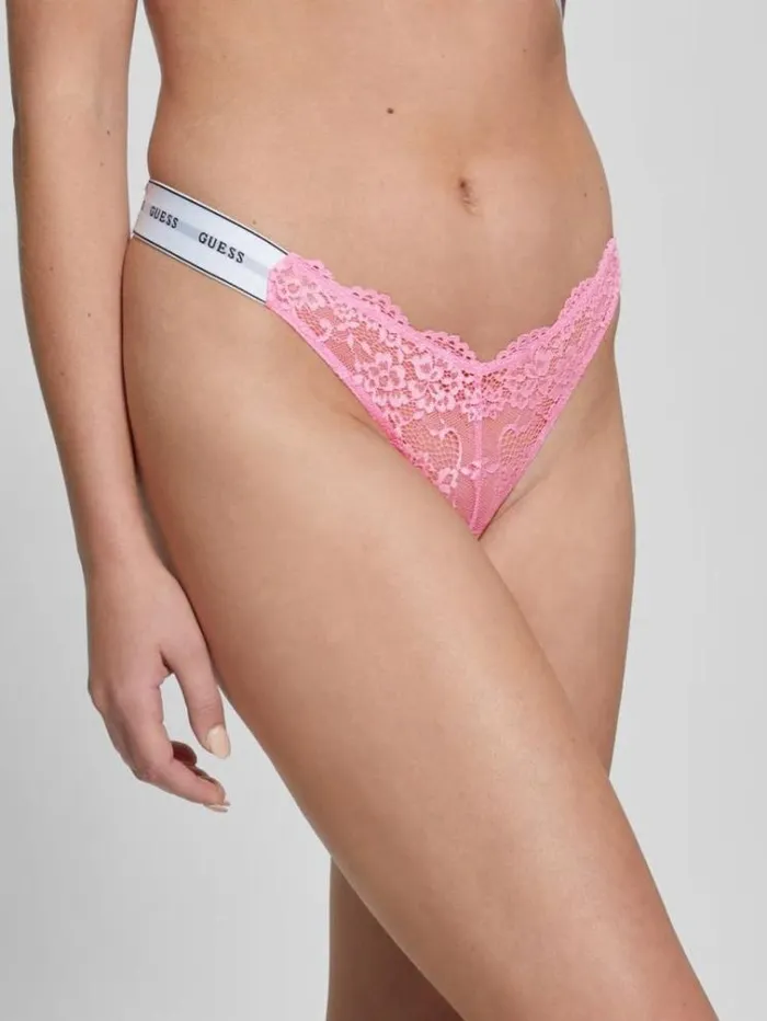 Women Lingerie Marciano Belle Lace Thong Pinky Flower Women Lingerie Marciano Belle Lace Thong Pinky Flower