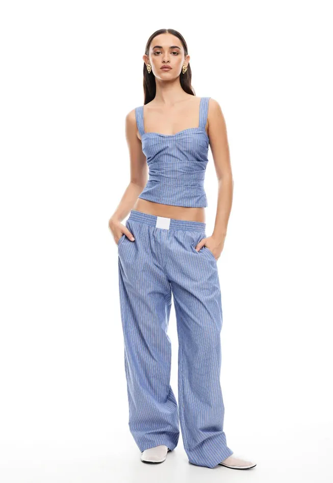 Women Lioness Fashion Bottoms COBAIN PANT Navy Stripe Women Lioness Fashion Bottoms COBAIN PANT Navy Stripe
