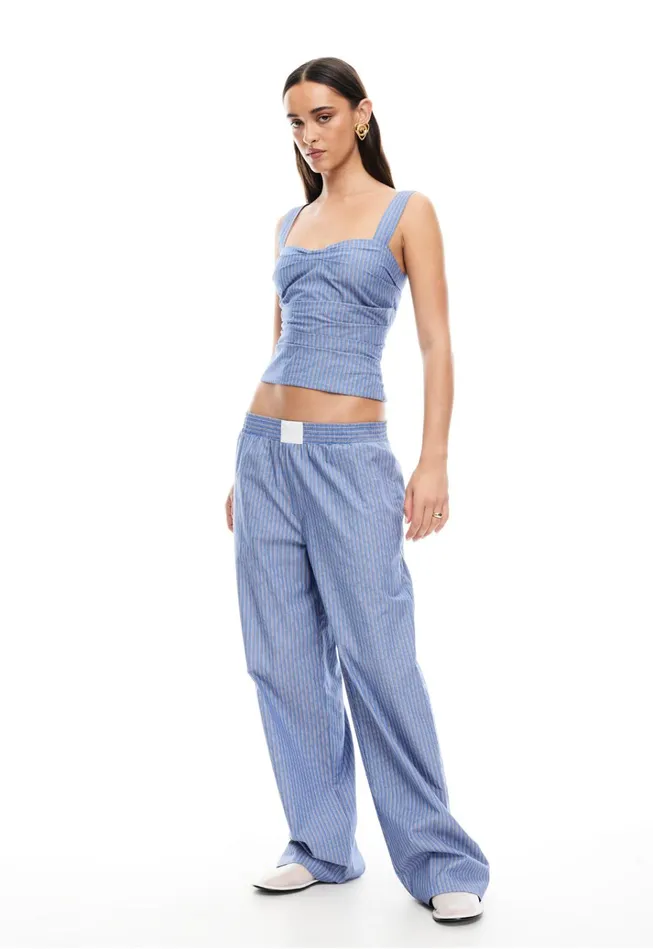 Women Lioness Fashion Bottoms COBAIN PANT Navy Stripe Women Lioness Fashion Bottoms COBAIN PANT Navy Stripe