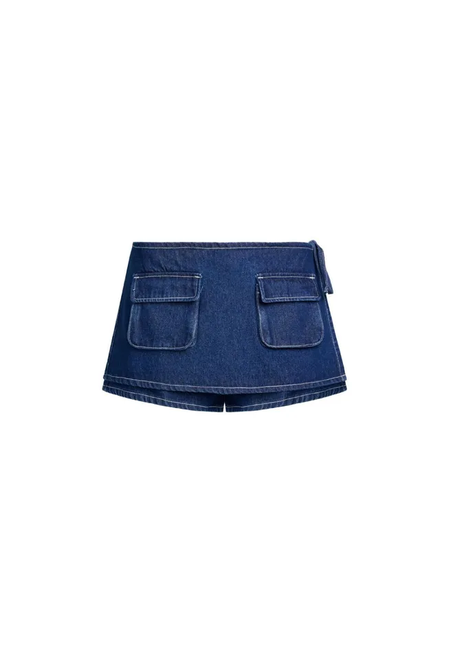 Women Lioness Fashion Denim COUNTRYSIDE SKORT Blue Denim