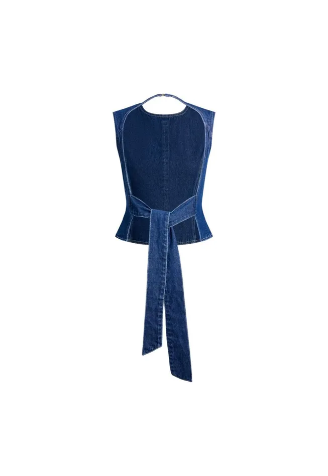 Women Lioness Fashion Denim COUNTRYSIDE TOP Blue Denim