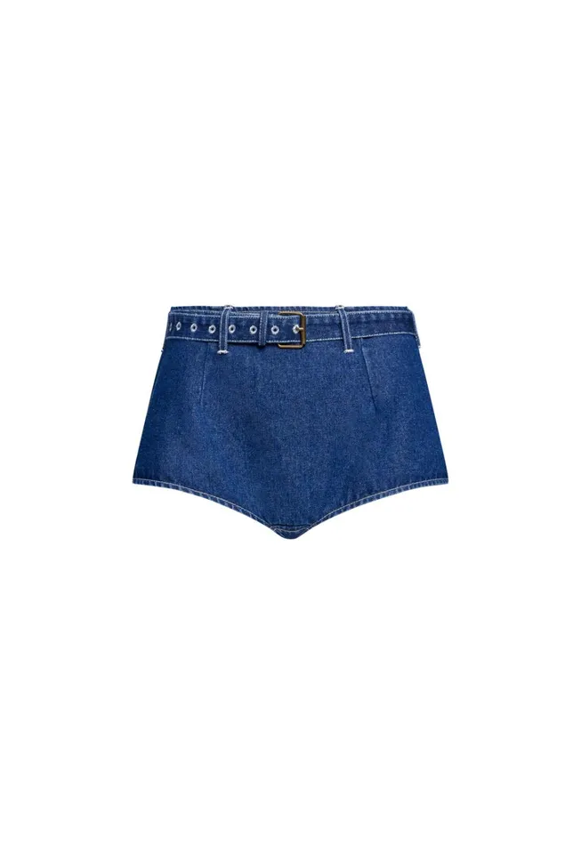Women Lioness Fashion Denim HALSTON BRIEFS Blue Denim Women Lioness Fashion Denim HALSTON BRIEFS Blue Denim