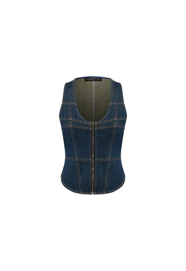Women Lioness Fashion Denim WESTWOOD TOP Indigo