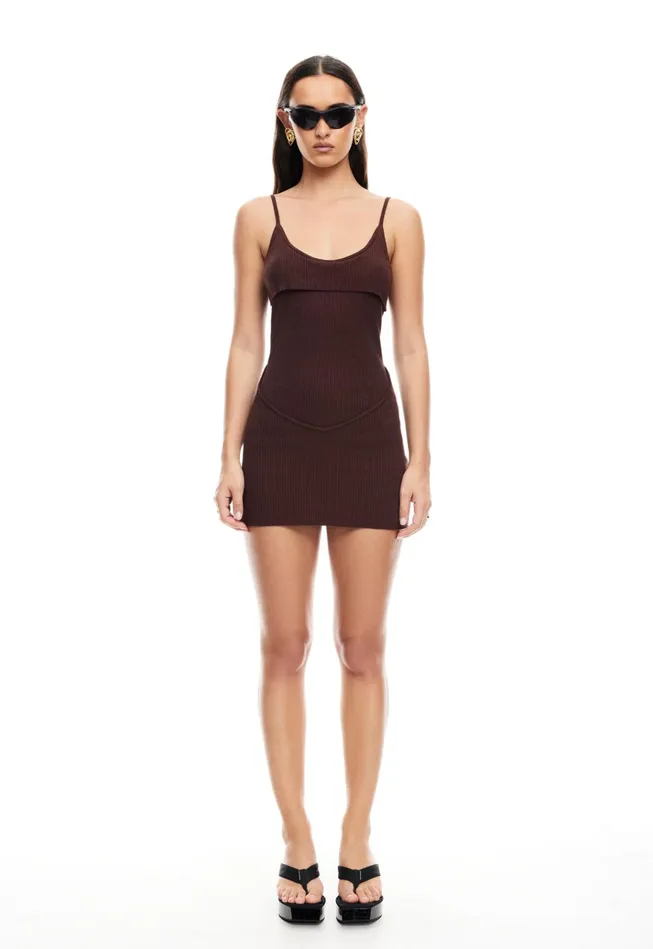 Women Lioness Fashion Dresses BELLA MINI DRESS Chocolate