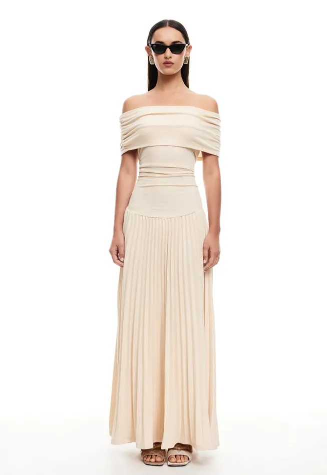 Women Lioness Fashion Dresses FIELD OF DREAMS MAXI Oatmeal