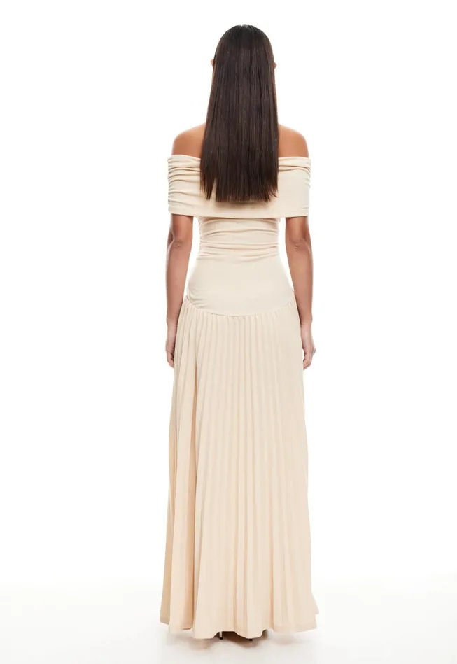 Women Lioness Fashion Dresses FIELD OF DREAMS MAXI Oatmeal