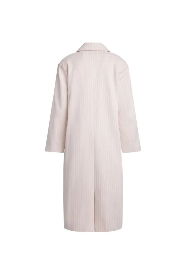 Women Lioness Fashion Outerwear OLSEN COAT Beige Pinstripe Women Lioness Fashion Outerwear OLSEN COAT Beige Pinstripe