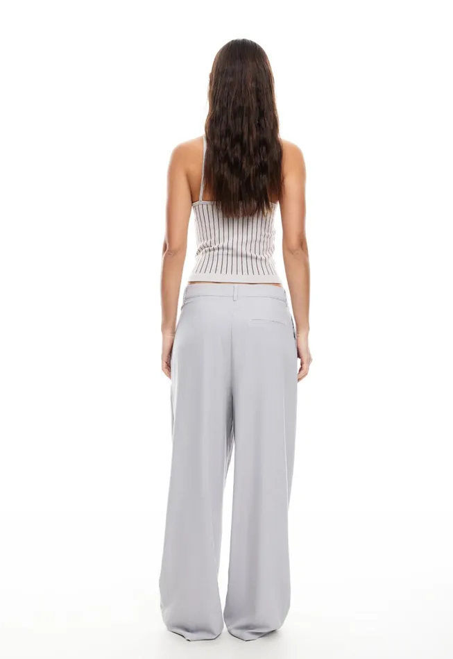 Women Lioness Fashion Pants LA MESA PANT Light Grey Pinstripe Women Lioness Fashion Pants LA MESA PANT Light Grey Pinstripe