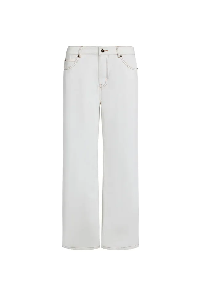 Women Lioness Fashion Pants TOP MODEL JEAN Porcelain