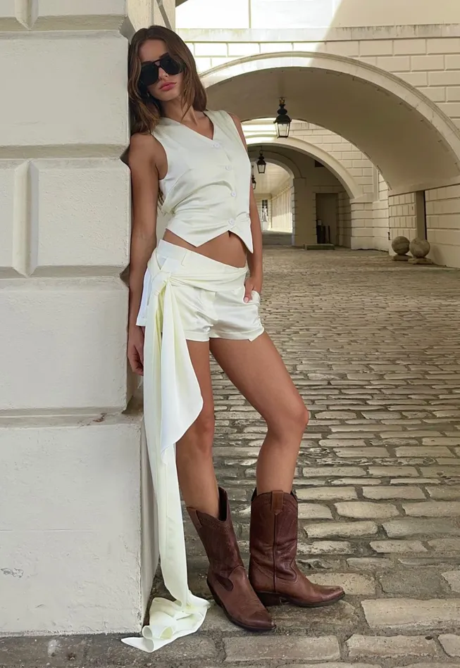 Women Lioness Fashion Sets and Coords HEIRESS VEST Ivory