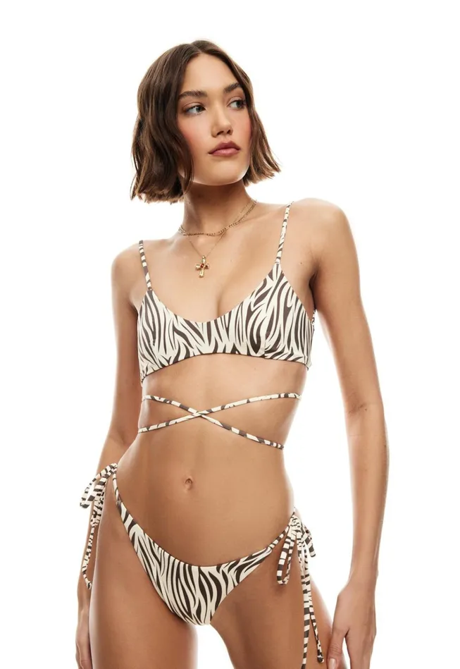 Women Lioness Fashion Sets RIO TIE BOTTOM Zebra