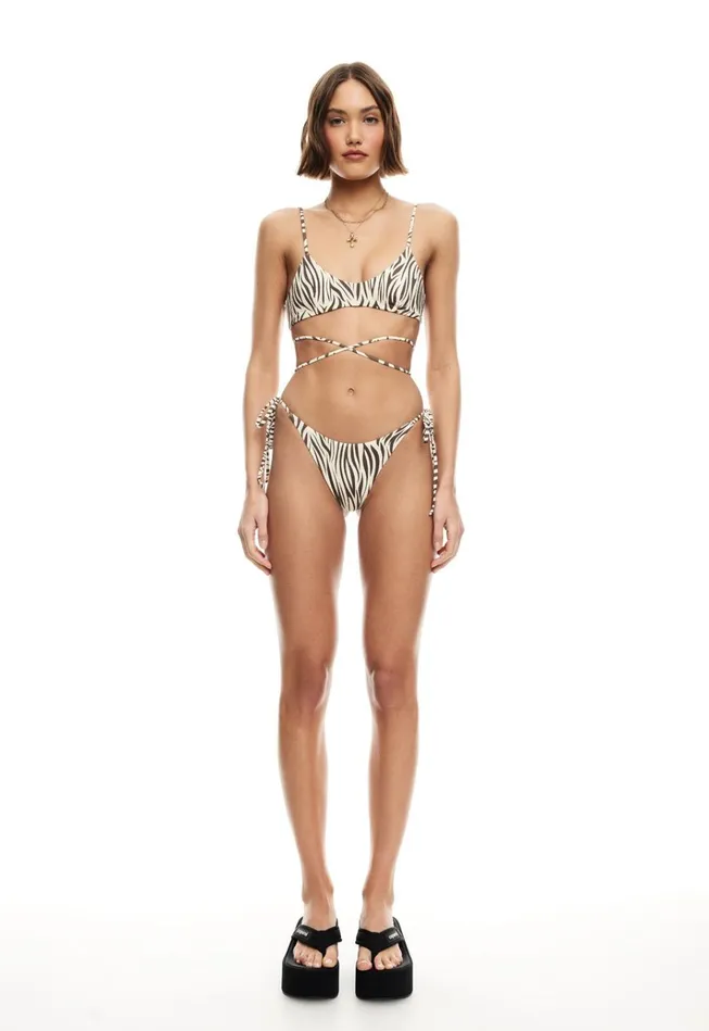 Women Lioness Fashion Sets RIO TIE BOTTOM Zebra
