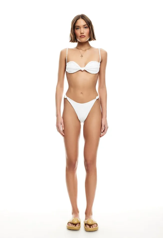 Women Lioness Fashion Swim NAOMI KNOT TOP Porcelain