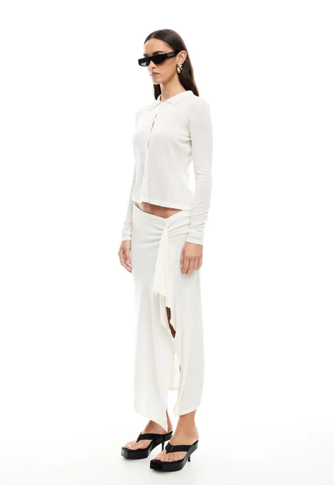 Women Lioness Fashion Tops BANKS LONG SLEEVE TOP Ivory Women Lioness Fashion Tops BANKS LONG SLEEVE TOP Ivory