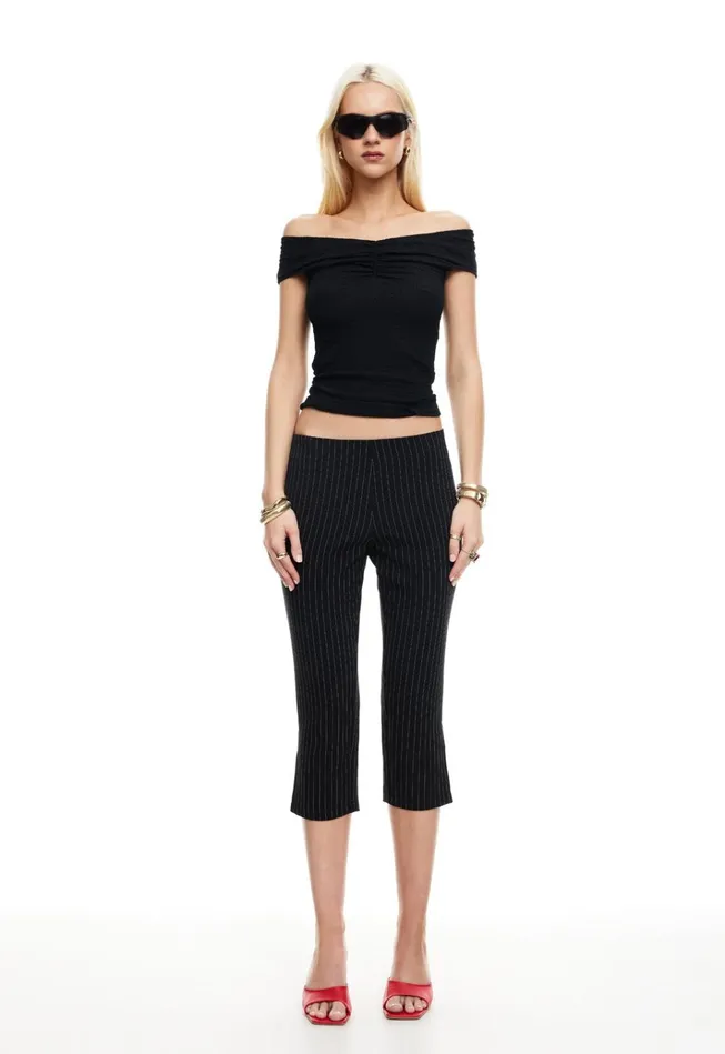 Women Lioness Fashion Tops CRUE OFF SHOULDER TOP Onyx Women Lioness Fashion Tops CRUE OFF SHOULDER TOP Onyx