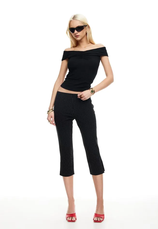 Women Lioness Fashion Tops CRUE OFF SHOULDER TOP Onyx Women Lioness Fashion Tops CRUE OFF SHOULDER TOP Onyx