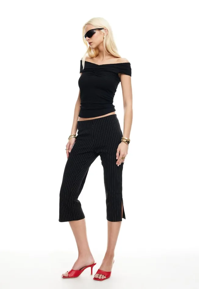 Women Lioness Fashion Tops CRUE OFF SHOULDER TOP Onyx Women Lioness Fashion Tops CRUE OFF SHOULDER TOP Onyx
