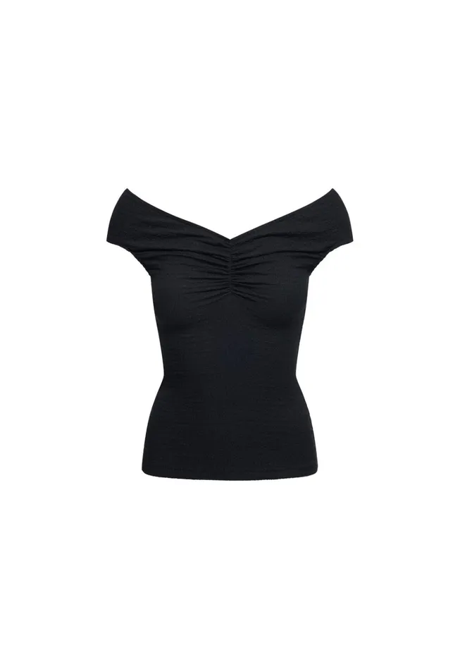 Women Lioness Fashion Tops CRUE OFF SHOULDER TOP Onyx Women Lioness Fashion Tops CRUE OFF SHOULDER TOP Onyx