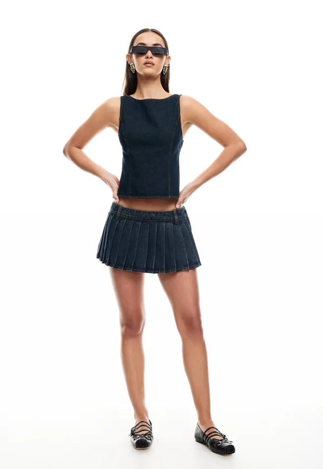 Women Lioness Fashion Tops RIDER BACKLESS TOP Indigo