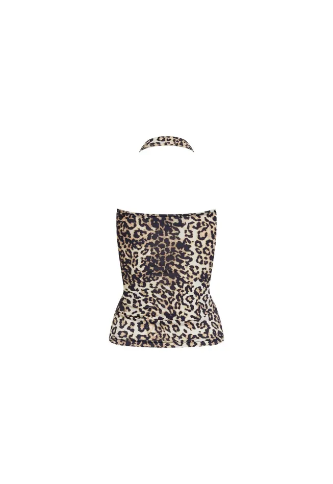 Women Lioness Fashion Tops ROUJE HALTER TOP Leopard Fade Women Lioness Fashion Tops ROUJE HALTER TOP Leopard Fade