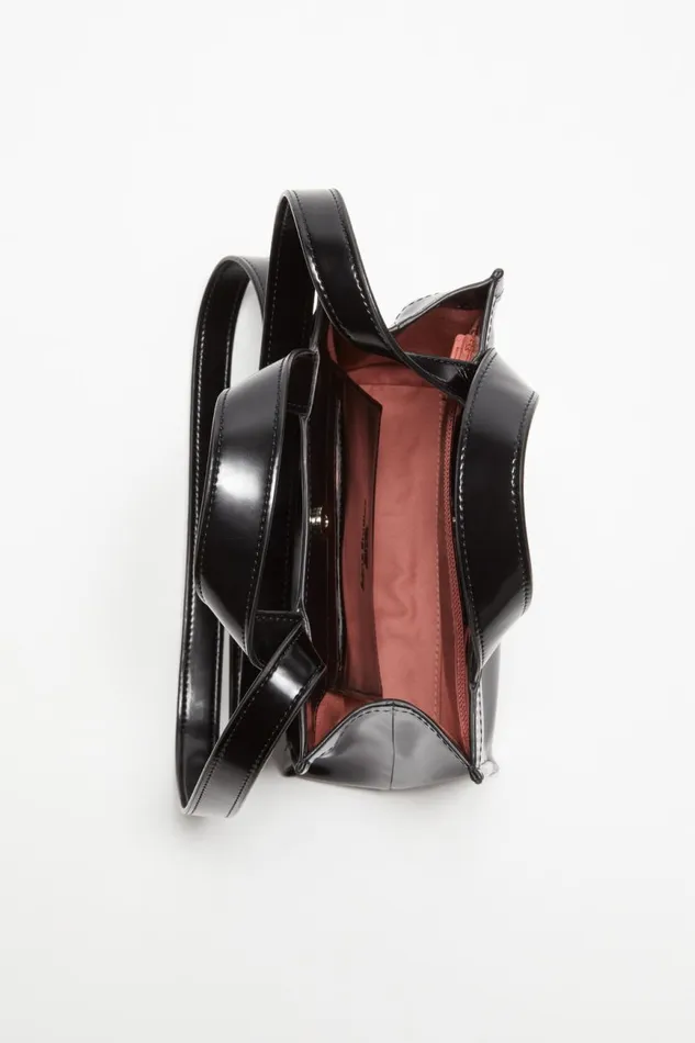 Women Logo Mini Shoulder Tote Bag Black Acne Studios Bags
