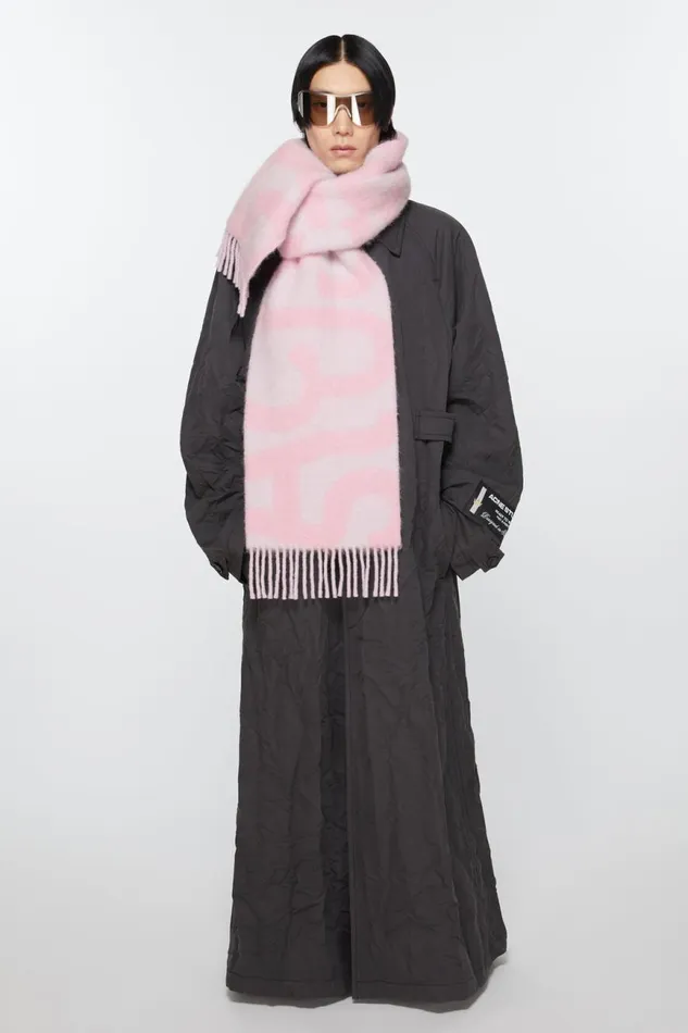 Women Logo Scarf Pink Acne Studios Scarves