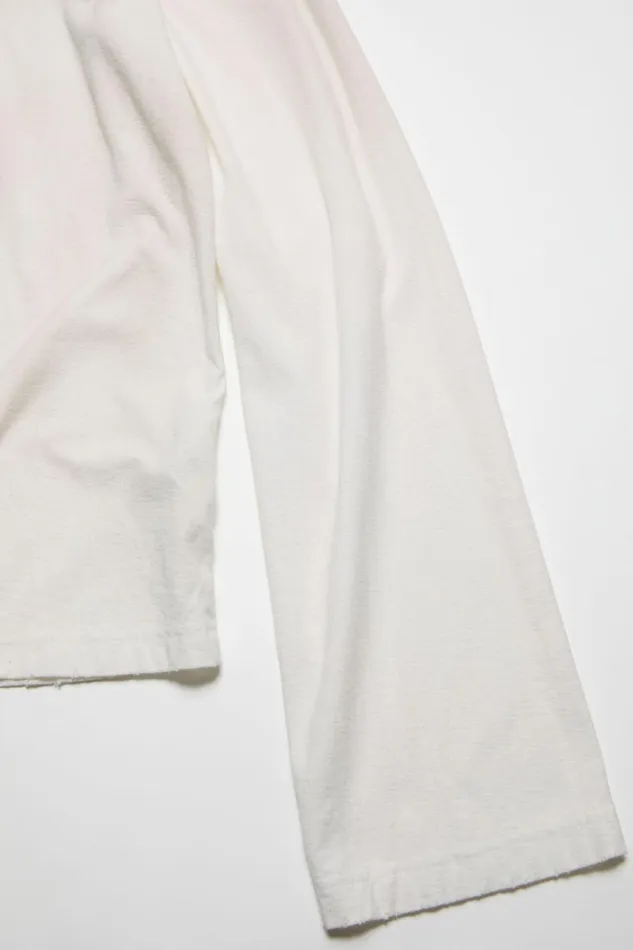 Women Logo Tshirt 8211 Relaxed Fit Dusty White Acne Studios Tshirts