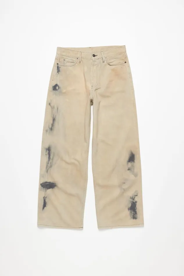Women Loose Fit Jeans 8211 1981F Beigeblack Acne Studios Jeans
