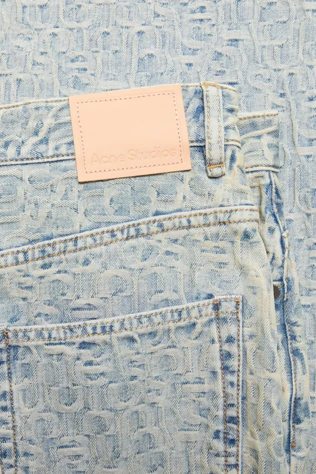 Women Loose Fit Jeans 8211 1981F Monogram Bluebeige Acne Studios Jeans