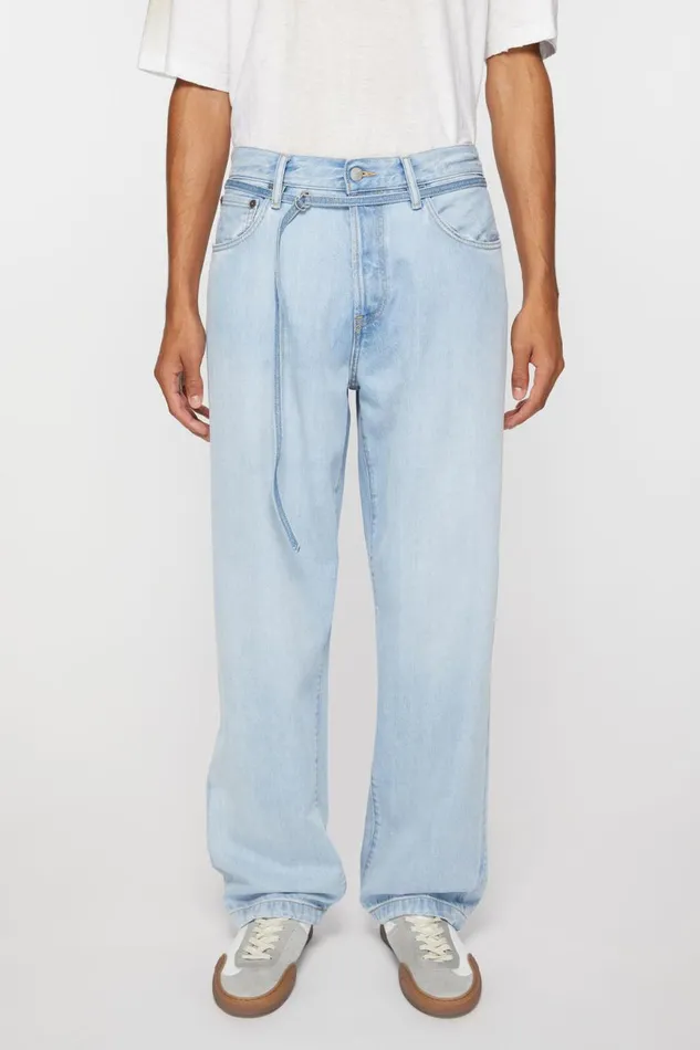 Women Loose Fit Jeans 8211 1991 Toj Light Blue Acne Studios Jeans