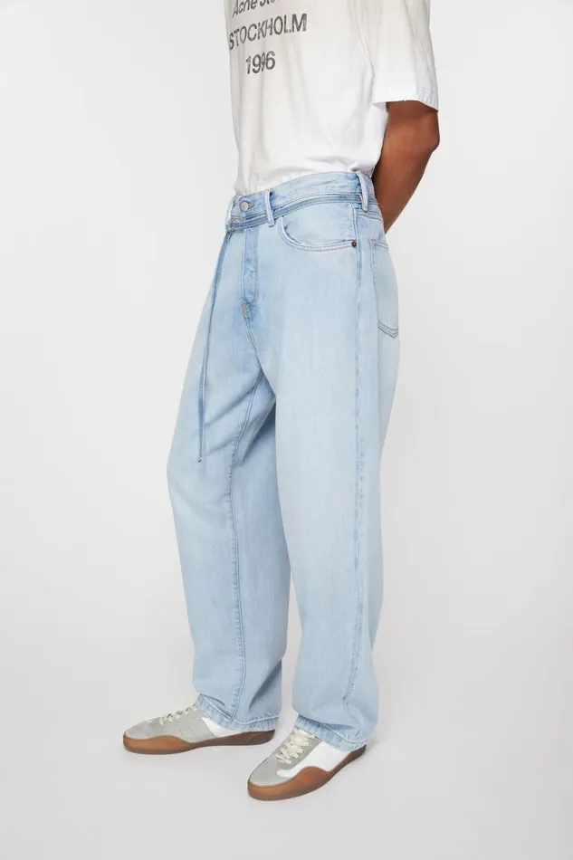 Women Loose Fit Jeans 8211 1991 Toj Light Blue Acne Studios Jeans