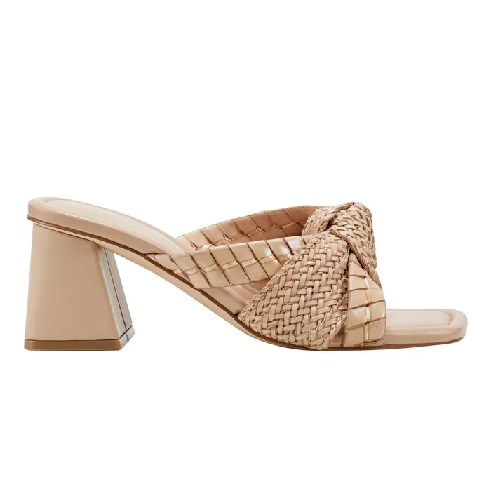 Women Marc Fisher Macki Block Heel Sandal Light Natural Sandals
